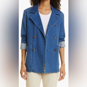 Frank & Eileen Denim-Blue Double-Breasted Blazer